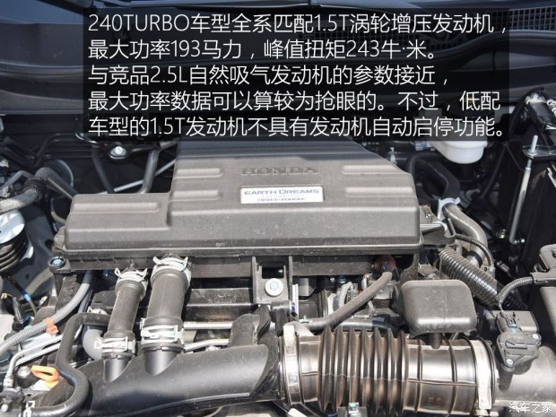 东风本田 本田CR-V 2017款 240TURBO CVT两驱舒适版
