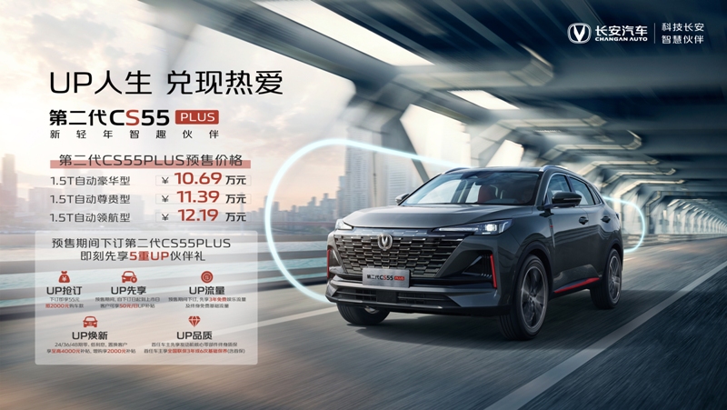第二代CS55PLUS预售开启，10.69万元起