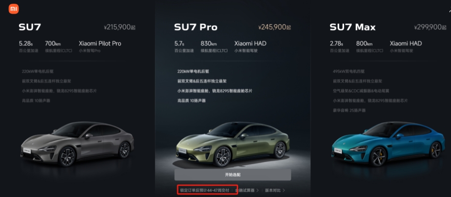 SU7现在下订明年才能提车？小米bsports必一体育产能问题“埋雷”